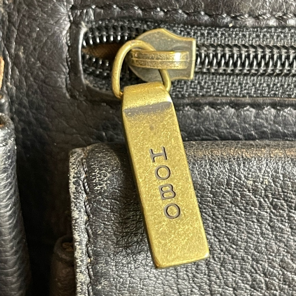 HOBO Charcoal Leather Shoulder Bag - Picture 4 of 8